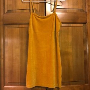 Mustard corduroy dress